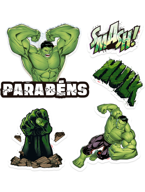 DECORACAO DE BOLO CENARIO HULK COM 5 UNIDADES REGINA