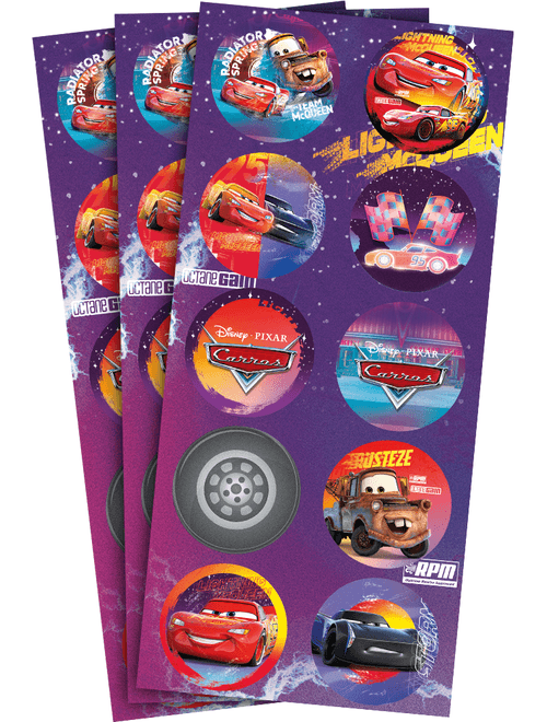 ADESIVO REDONDO DISNEY CARROS COM 30 UNIDADES REGINA