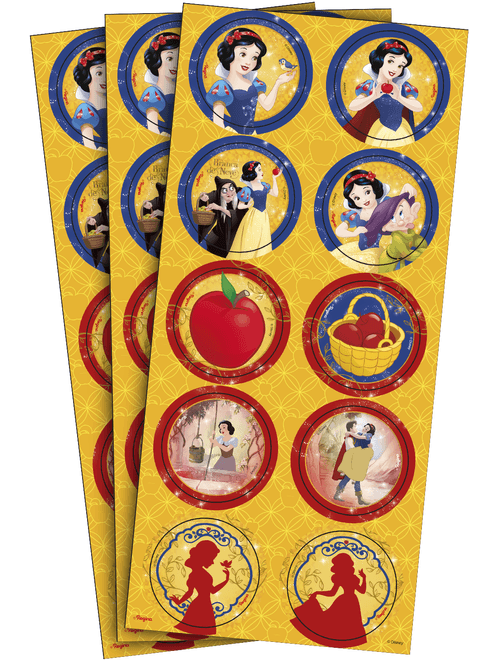 ADESIVO REDONDO BRANCA DE NEVE CLASSICA COM 30 UNIDADES REGINA