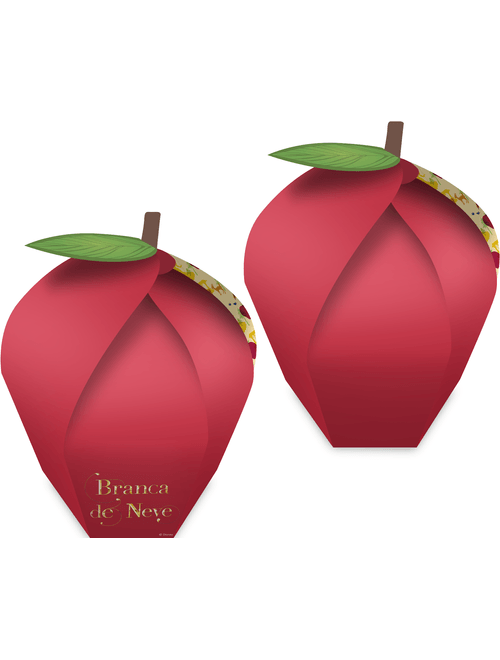 CAIXA SURPRESA FORMATO MACA BRANCA DE NEVE CLASSICA COM 8 UNIDADES REGINA