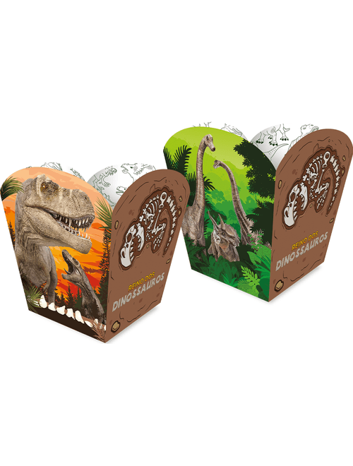 CACHEPOT PAPEL DINOSSAURO COM 4 UNIDADES REGINA