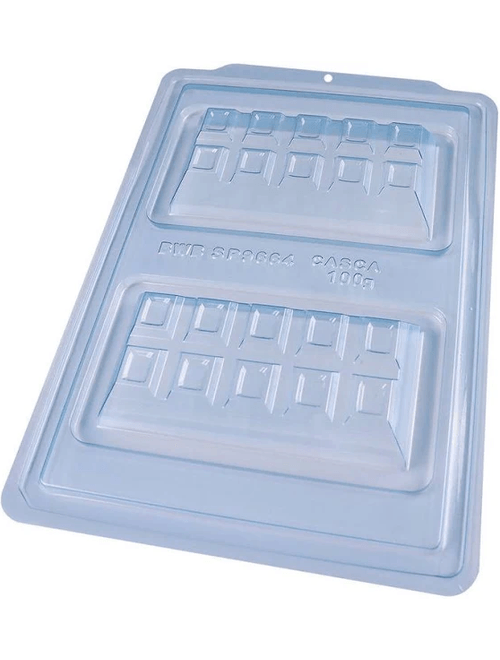 FORMA BARRA DE CHOCOLATE SEMIPROFISSIONAL SILICONE 3 PARTES BWB