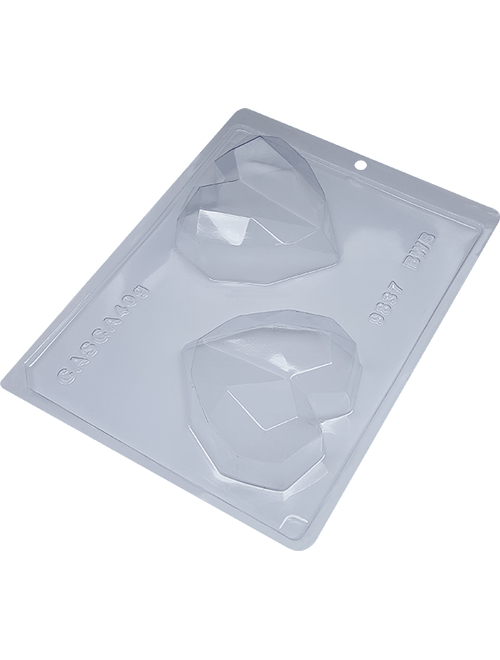 FORMA ESPECIAL CORACAO LAPIDADO 200G SILICONE 3 PARTES BWB