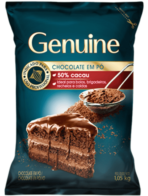 CHOCOLATE EM PO 50% CACAU 1.05KG GENUINE