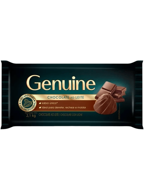 BARRA CHOCOLATE AO LEITE 2,1KG GENUINE