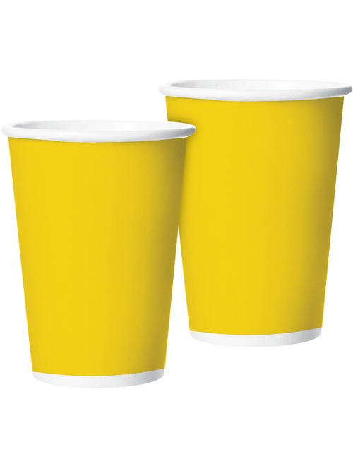 COPO DE PAPEL 180 ML FESTA COLORS AMARELO COM 8 UNIDADES REGINA