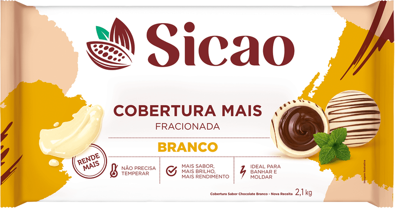 CHOCOLATE BRANCO NOBRE BARRA SICAO 1,01KG