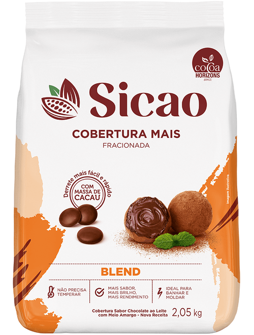 CHOCOLATE COBERTURA MAIS FRACIONADA BLEND GOTAS 2,05KG SICAO