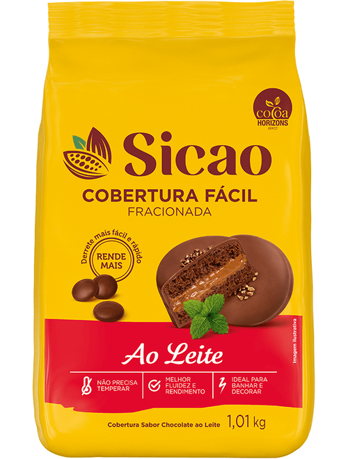 COBERTURA FACIL FRACIONADA CHOCOLATE AO LEITE 1.01KG SICAO