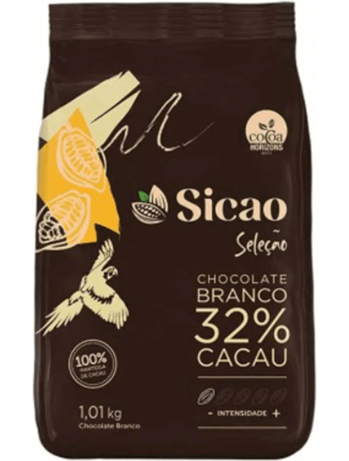 CHOCOLATE BRANCO SELECAO GOTAS 32% 1,01KG SICAO