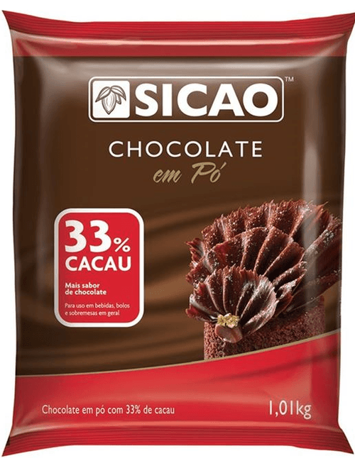 CHOCOLATE PO 33% CACAU 1.01KG SICAO