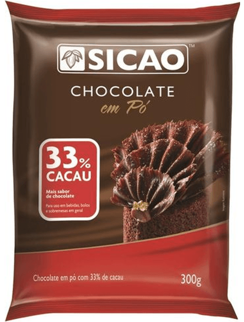 CHOCOLATE PO 33% CACAU 300G SICAO