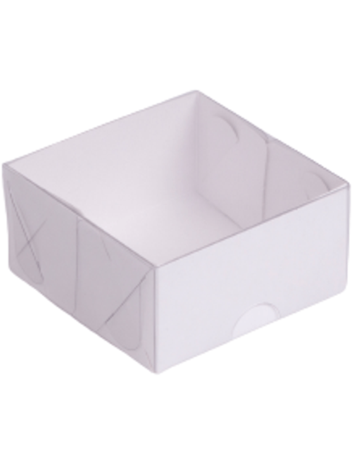 CAIXA BRANCA COM TAMPA TRANSPARENTE PARA DOCES NUMERO 1 COM 10 UNIDADES YINPACK