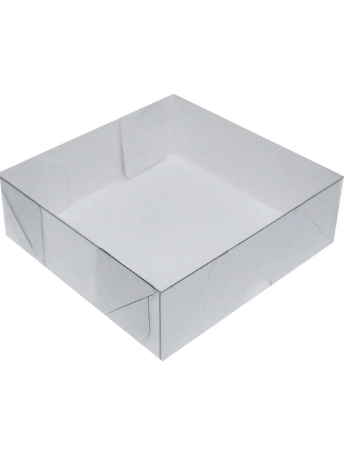 CAIXA PARA DOCES QUADRADA NUMERO 4 BRANCA 12X12X4CM COM 10 UNIDADES YINPACK