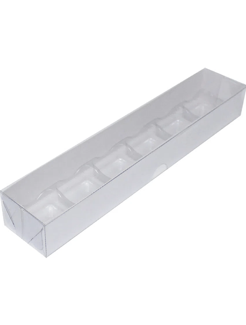 CAIXA TRANSPARENTE BOMBOM 6 CAVIDADES BRANCA PACOTE COM 10 UNIDADES YINPACK