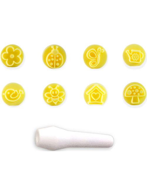 KIT CARIMBOS JARDIM ENCANTADO AMARELO BLUE STAR