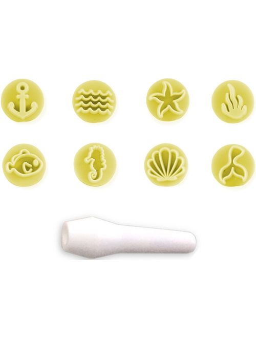 KIT CARIMBOS FUNDO DO MAR AMARELO BLUE STAR