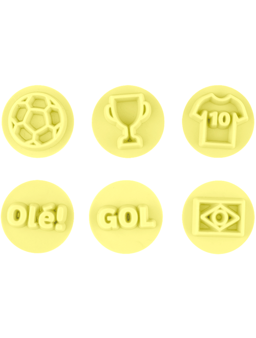 KIT CARIMBOS FUTEBOL AMARELO BLUE STAR