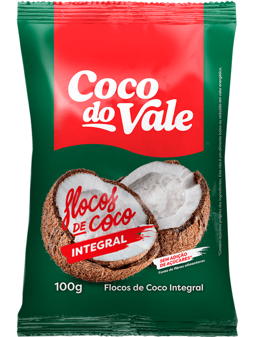 FLOCOS DE COCO 100G INTEGRAL SEM ACUCARES COCO DO VALE