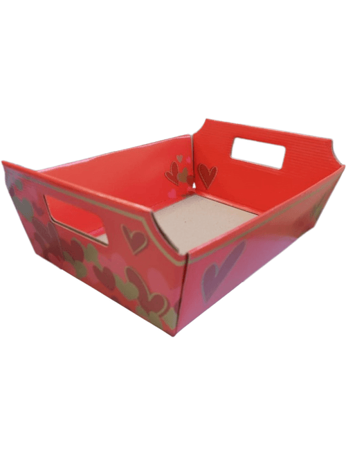 BANDEJA VINTAGE COM AMOR 26X18X8,5CM VERMELHO ALBANO