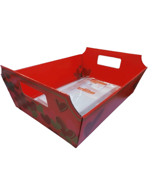 KIT BANDEJA GRANDE RED ROSES 32X23X10CM VERMELHO ALBANO