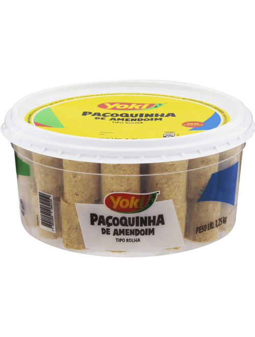DOCE PACOQUINHA DE AMENDOIM TIPO ROLHA COM 56 UNIDAES 1,25KG YOKI