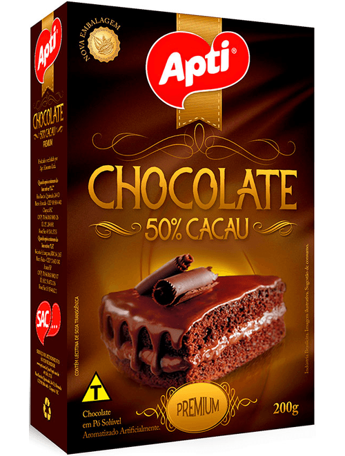 CHOCOLATE 50% CACAU 200G APTI