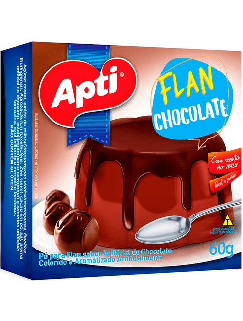 PO PARA FLAN SABOR CHOCOLATE APTI 60G