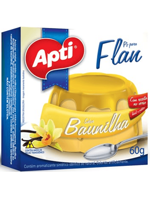 PO PARA FLAN SABOR BAUNILHA APTI 60G