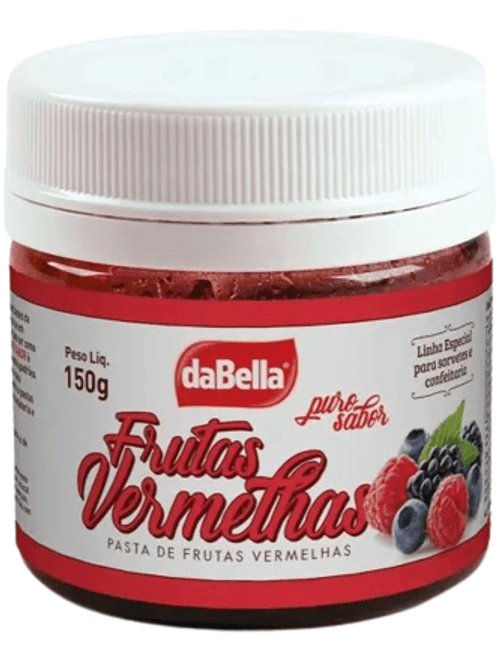 PASTA SABORIZANTE PURO SABOR FRUTAS VERMELHAS 150G DABELLA