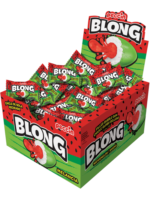 CHICLE BLONG MELANCIA 200G COM 40 UNIDADES 5G CADA PECCIN