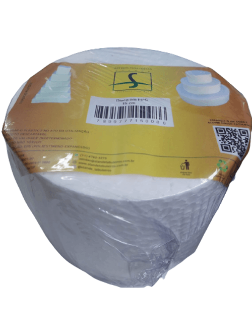 DISCO DE ISOPOR 15X10CM STANDE