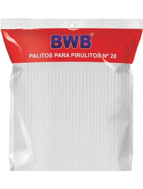 PALITO PARA PIRULITO PLASTICOS BRANCO GRANDE COM 50 UNIDADES BWB