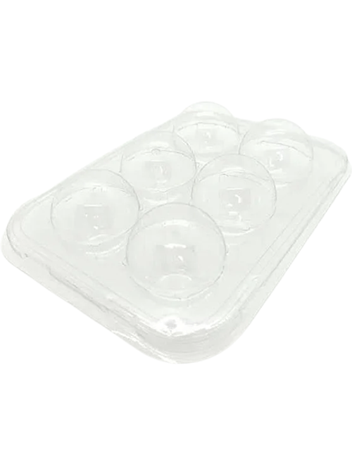 EMBALAGEM FLIP BALL 6 CAVIDADES CRISTAL COM 10 UNIDADES