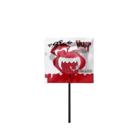 PIRULITO POP KISS VAMPIRO MORANGO 500G FLORESTAL - Doces Vaz