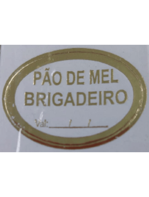 ETIQUETA PAO DE MEL BRIGADEIRO COM VALIDADE MAGIA ETIQUETAS COM 100 UNIDADES