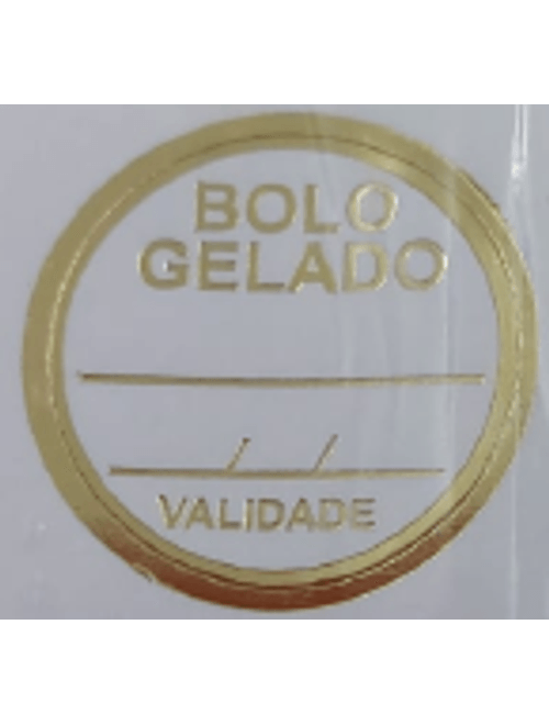 ETIQUETA BOLO GELADO COM SABOR E VALIDADE MAGIA ETIQUETAS COM 100 UNIDADES