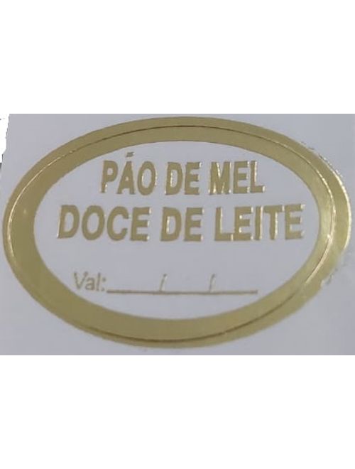 ETIQUETA PAO DE MEL DOCE DE LEITE COM VALIDADE MAGIA ETIQUETAS COM 100 UNIDADES