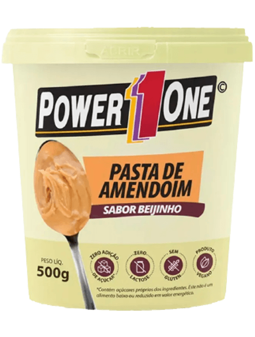PASTA DE AMENDOIM SABOR BEIJINHO POWER ONE 500G