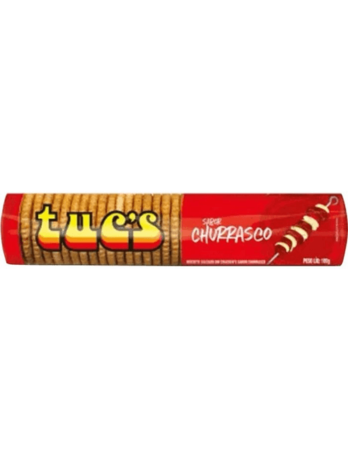 BISCOITO SALGADO DIN CRACKERS SABOR CHURRASCO 100G TUC`S