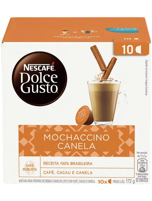 CAPSULAS DE MOCHACCINO CANELA DOLCE GUSTO COM 10 UNIDADES NESCAFE
