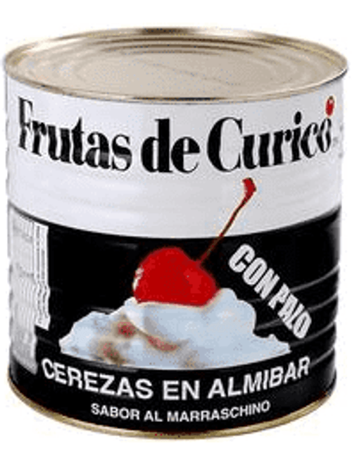 CEREJAS EM CALDA COM CABO SABOR AO MARASQUINO 3,1KG FRUTAS DE CURICO