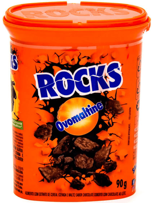 ROCKS COBERTO COM CHOCOLATE AO LEITE 90G OVOMALTINE