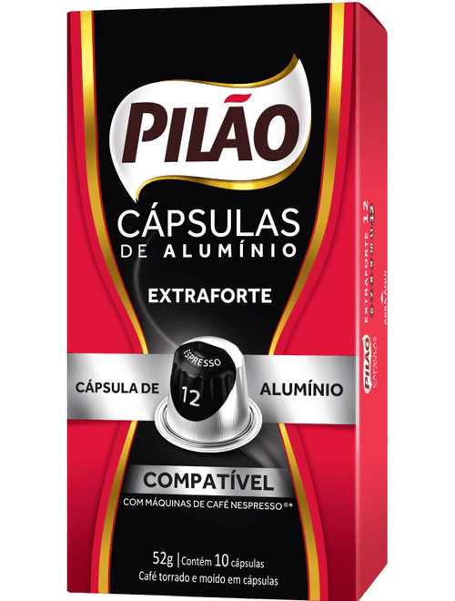 CAPSULAS DE CAFE TORRADO E MOIDO EXTRAFORTE COM 10 UNIDADES PILAO