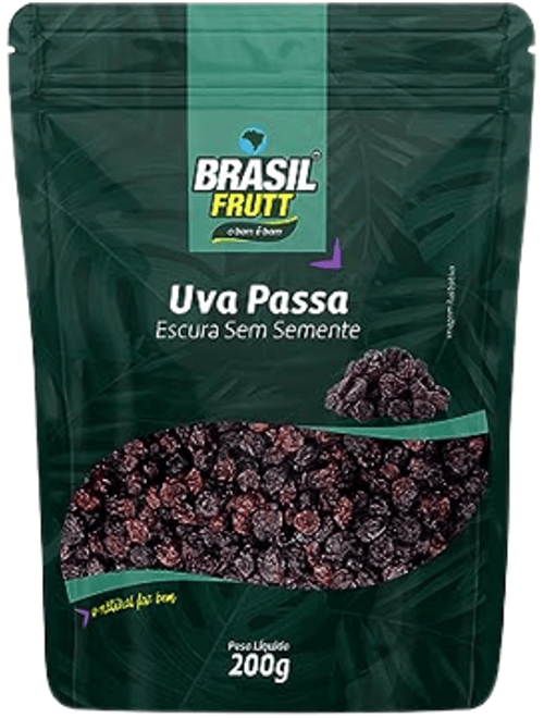 UVA PASSA ESCURA SEM SEMENTE 200G BRASIL FRUTT