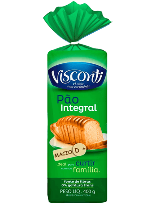 PAO DE FORMA 35% INTEGRAL 400G VISCONTI