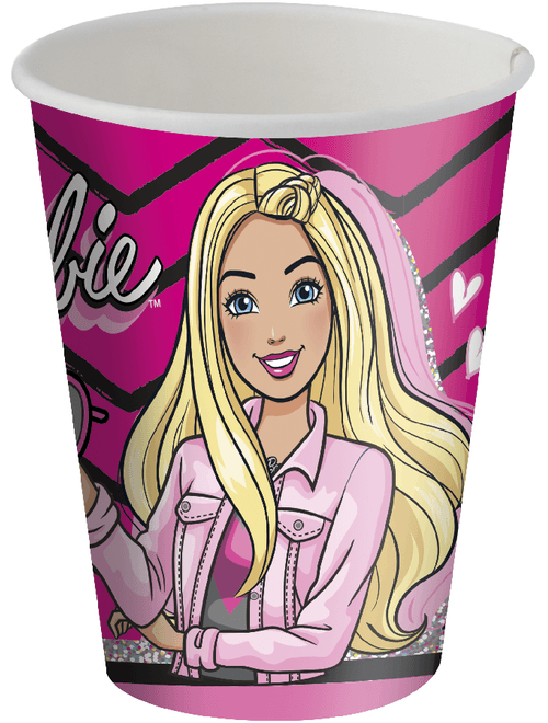 COPO DE PAPEL 200ML BARBIE COM 8 UNIDADES FESTCOLOR
