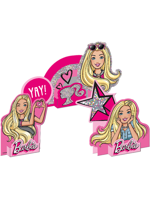 DECORACAO DE MESA BARBIE COM 8 UNIDADES FESTCOLOR