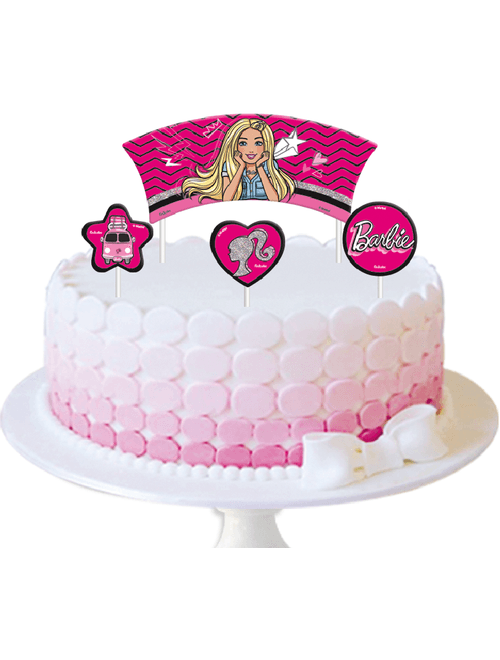 TOPPER PARA BOLO BARBIE COM 4 UNIDADES FESTCOLOR