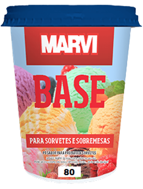 BASE PARA SORVETES E SOBREMESAS CHOCOLATE 100G MARVI